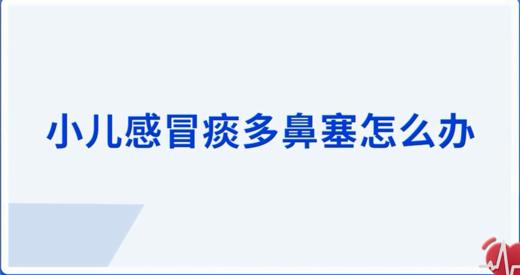 小儿感冒痰多鼻塞怎么办 商品图0