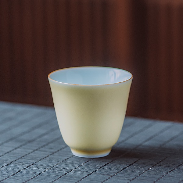 茶杯-陶瓷品茗杯-四色颜色釉玉兰杯
