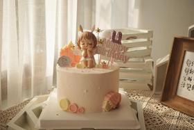 粉色闭眼天使娃娃