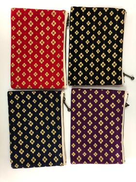 HUJI祤集Komon收纳包风の花烫金小花