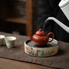 陶瓷蓄水茶盘功夫茶具金属锡盖双层壶承干泡茶台简约家用 商品缩略图1
