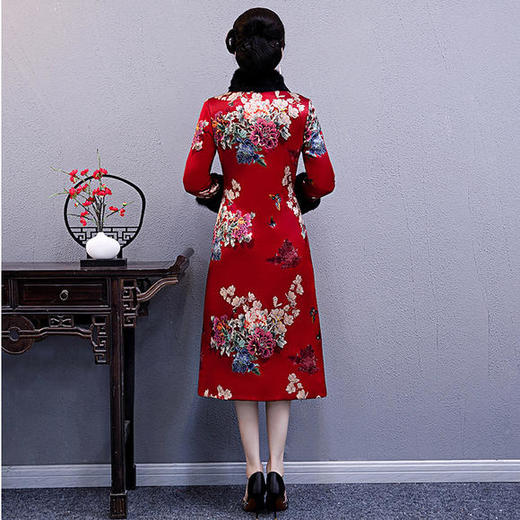 WXG-新款真丝中国风夹棉旗袍 商品图2