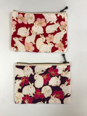 HUJI祤集Komon收纳包风の花兔与花