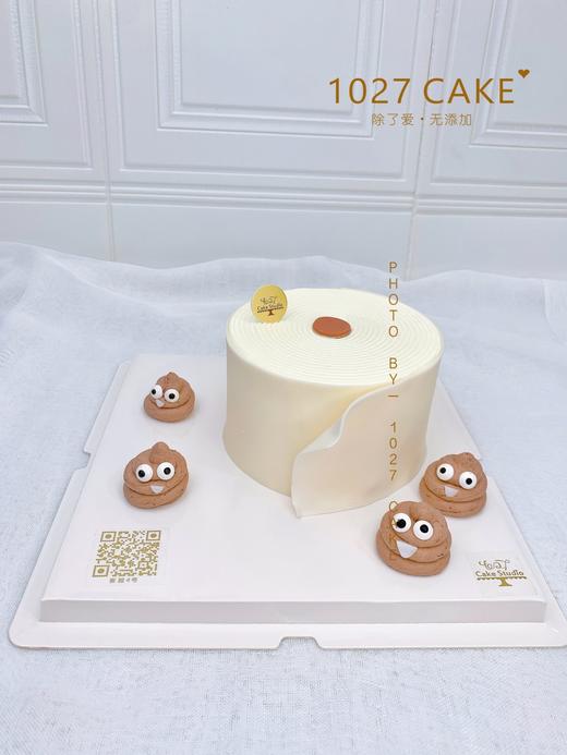 1027CAKE |  恶搞趣味蛋糕 便便/粑粑蛋糕 纸巾造型  翻糖皮装饰 商品图0