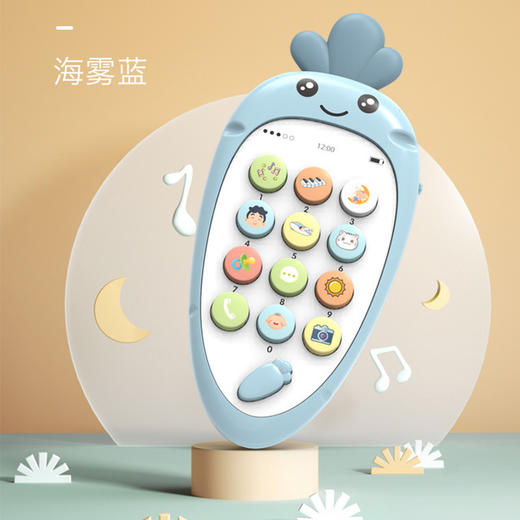 婴儿遥控器早教儿童卡通萝卜仿真可咬音乐手机故事电话机益智玩具 商品图6