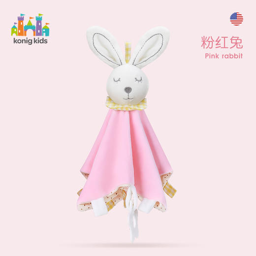 婴幼儿安抚巾可入口啃咬毛巾动物手摇铃宝宝玩偶睡眠毛绒安抚玩具 商品图2