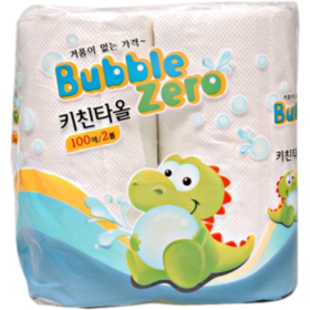 BUBBLE ZERO 厨房用纸巾100*2【中】 키친타올 버블제로 100매*2