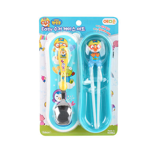 【餐具套装】韩国 Pororo啵乐乐 儿童学习筷不锈钢勺子餐具套装 贝蒂/啵乐乐 商品图2