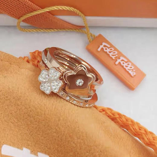 芙丽芙丽/Folli Follie 爱心四叶草四件套戒指环女戒指套装戒指 商品图0