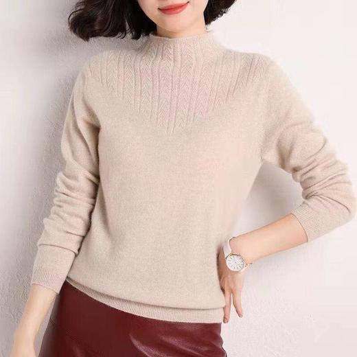 「超值优惠！恒源祥羊绒衫」女装4色半高领高克重羊绒衫 商品图4