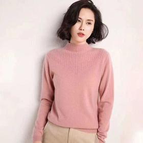 「超值优惠！恒源祥羊绒衫」女装4色半高领高克重羊绒衫
