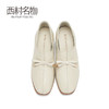 西村名物时尚休闲单鞋女2020春季新款纯色简约中跟小皮鞋30011 商品缩略图2
