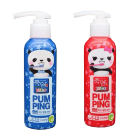 LG 竹盐6-12岁儿童按压苹果牙膏160g【中】 