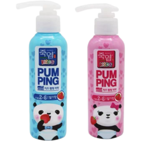 LG 竹盐2-6岁儿童按压草莓牙膏160g  