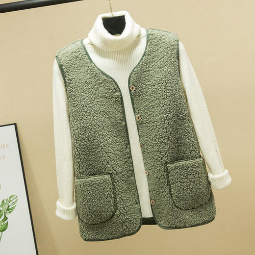 DS-6601新款仿羊羔毛皮毛一体背心马甲外套 商品图2