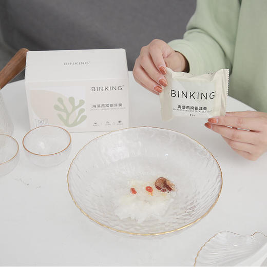 【60秒冲泡即食宛如鲜炖】BINKING海藻燕窝银耳羹冻干即食代餐美食 商品图9