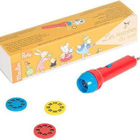 法国moulinroty农场大家庭系列展示盒, 内有10个亲子互动讲故事投影灯手电筒