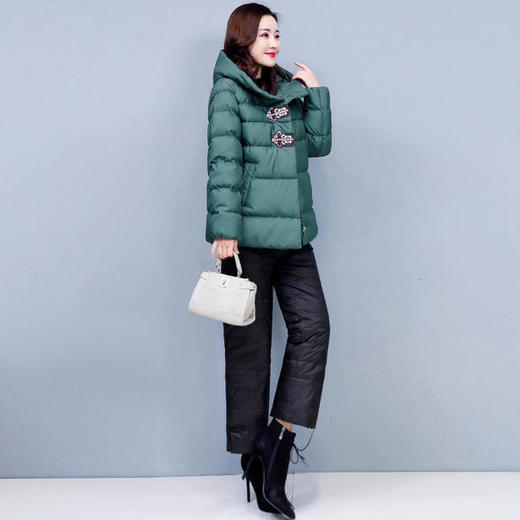 HR-ASG2067保暖舒适连帽修身羽绒棉棉衣两件套 商品图3