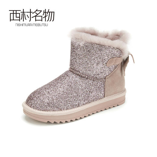 西村名物2020年冬季新款雪地靴女保暖平底防滑格利特毛绒T29DS40931 商品图1