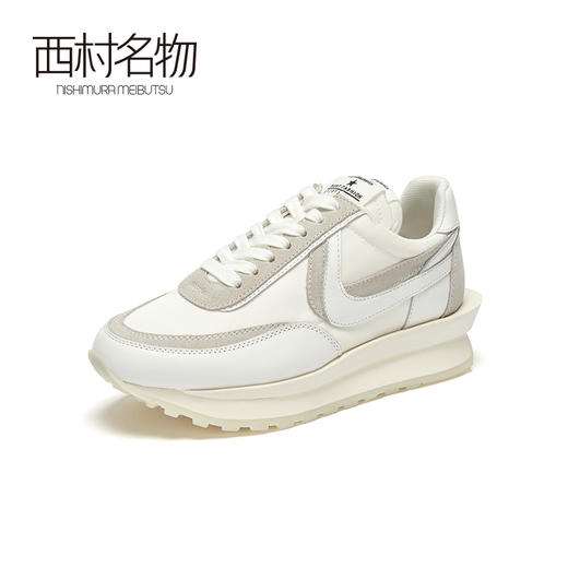 西村名物2020秋季新款ins风休闲运动女松糕底时尚小白鞋T20CM32311 商品图3