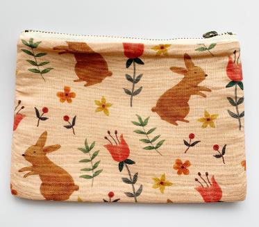 HUJI祤集Komon收纳包插画花花兔 商品图0