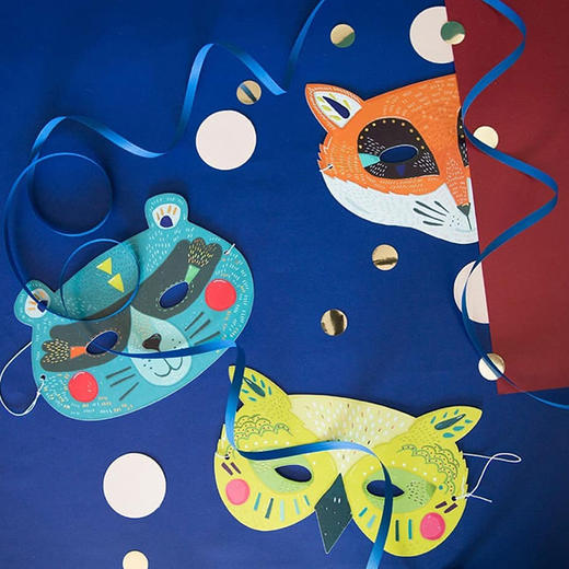 法国moulinroty摇滚乐系列6款时尚派对动物面具 商品图2