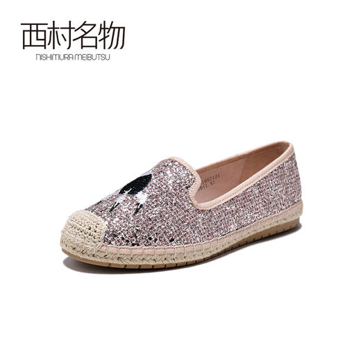西村名物渔夫鞋女圆头软底平底鞋休闲舒适一脚蹬单鞋春秋款10571 商品图3