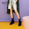西村名物2020冬季新款ins潮绒面厚底舒适短靴老爹鞋女T29DF40181 商品缩略图3
