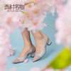 西村名物拼色尖头凉鞋女仙女风2020春夏新款粗跟包头T29AH15331 商品缩略图0