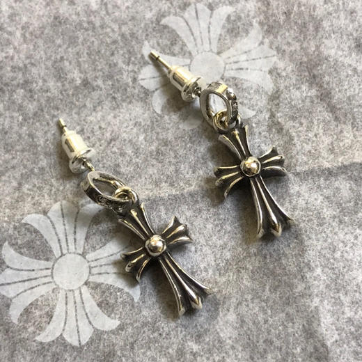 克罗心双面耳饰，一面带钻，一面光版 商品图2