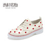 西村名物刺绣爱心小皮鞋 2020春夏新款 软漆皮厚底女低帮鞋13471 商品缩略图1