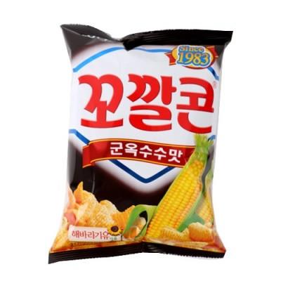 乐天帽形玉米酥烤玉米味67g롯데꼬깔콘군옥수수맛67g 商品图0