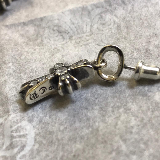 克罗心双面耳饰，一面带钻，一面光版 商品图5