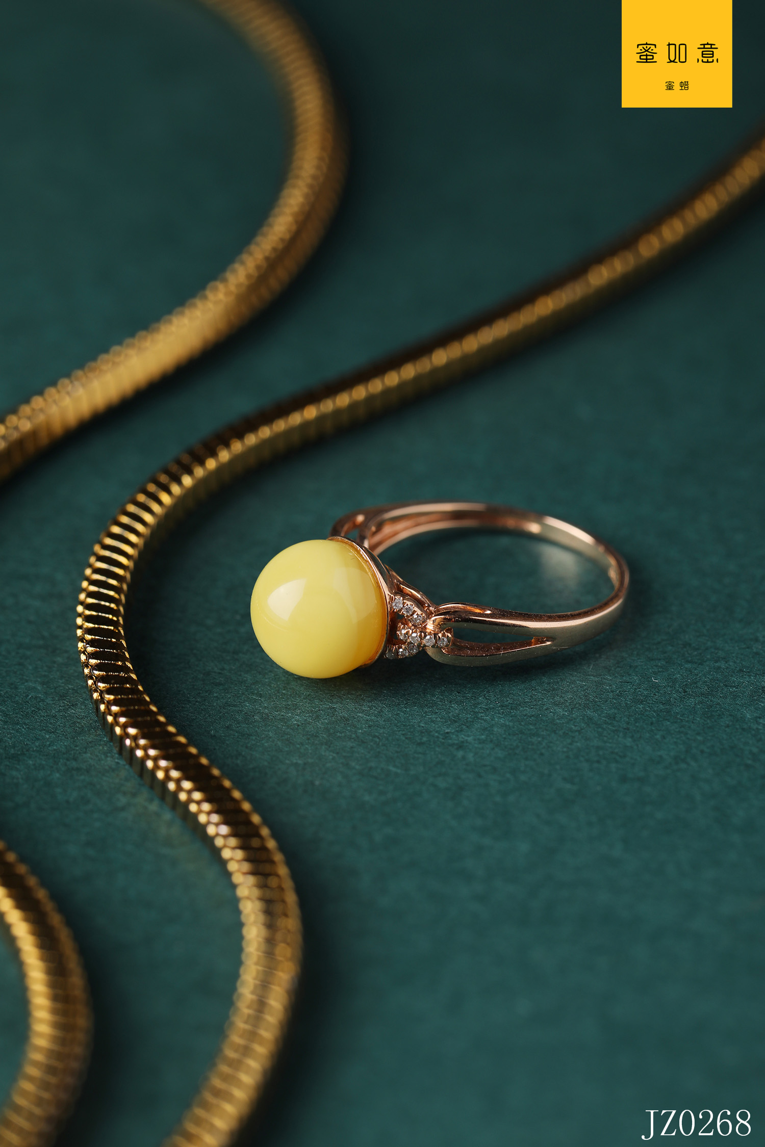 蜜蜡戒指克重31编号jz0268