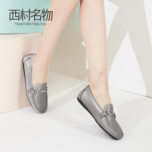 西村名物2020春季新款休闲平底圆头小香风乐福鞋女T20AM18101 商品图2