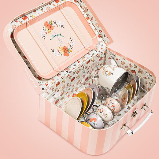 法国moulinroty巴黎女孩系列茶具手提箱 商品图2