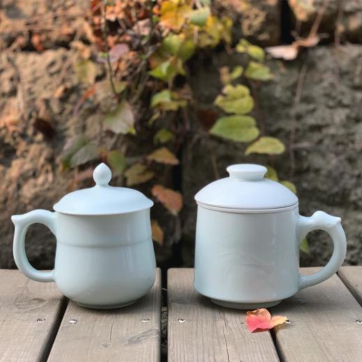 浙陶文创 影青雕刻兰馨对杯 商品图0