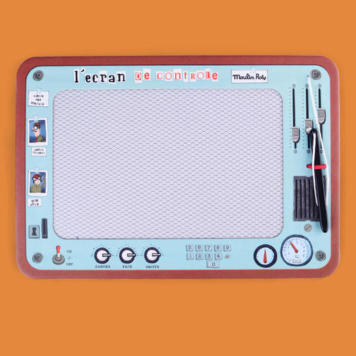 法国moulinroty小小的奇迹系列展示箱包括10件磁性可擦除绘图屏幕与手写笔 商品图0