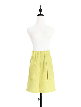 TYNVIE 立体造型大插袋短裤 -  柠檬黄