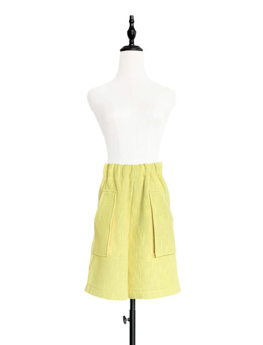 TYNVIE 立体造型大插袋短裤 -  柠檬黄 商品图0