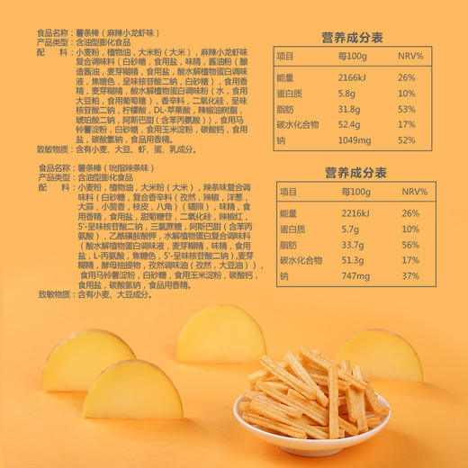 【百草味】薯条棒100gx2袋 小龙虾辣条味薯条 商品图6