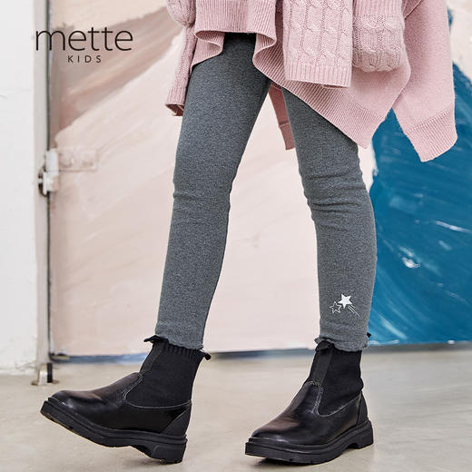 METTE童装女童薄款弹力打底裤2020秋新款中大童女宝修身休闲裤子 商品图2