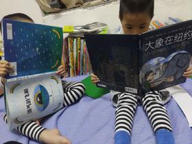 《大象在纽约》：弟弟看到公交车的门和我们这儿的公交车门长得不一样，他觉得很好玩