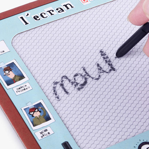 法国moulinroty小小的奇迹系列展示箱包括10件磁性可擦除绘图屏幕与手写笔 商品图2