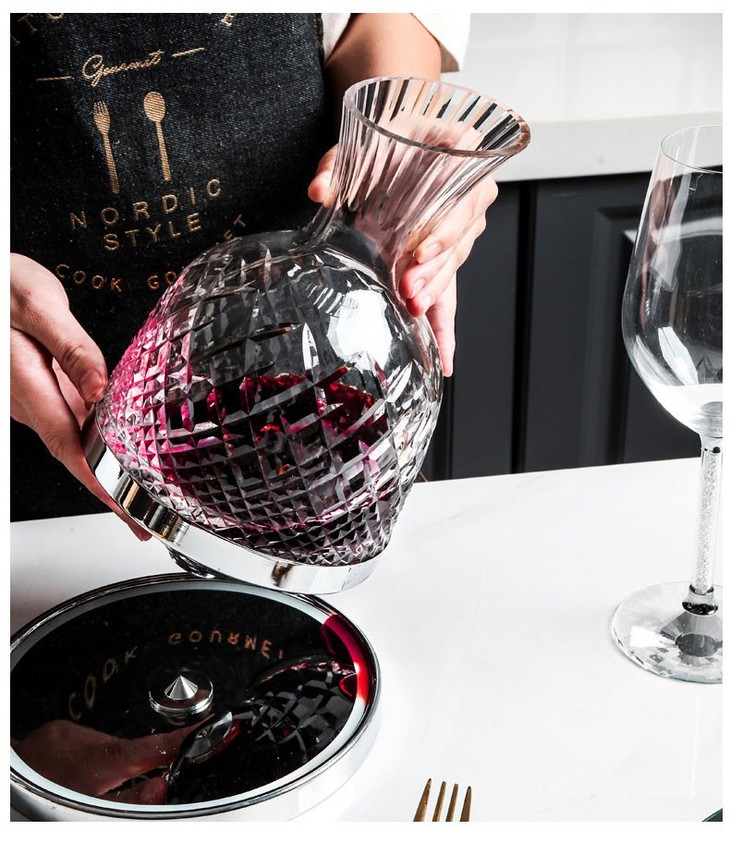 penfold奔醒富酒器陀螺醒酒器葛兰许水晶玻璃红酒快速醒酒器360°旋转