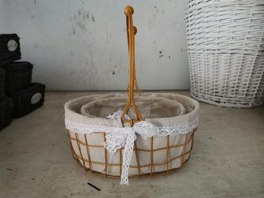 铁艺提手篮椭圆b 商品图0