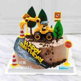 【工程车场景蛋糕】