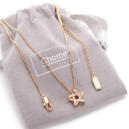Chomel小五角星纯银项链女锁骨链百搭简约时尚七夕情人节 商品图1
