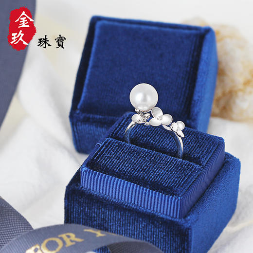 花好月圆-银S925镶嵌贝珠尾戒8# 商品图1