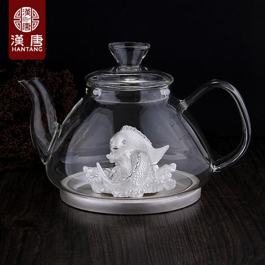 【专柜特供】御宝壶艺术观赏烧水银壶 高硼玻璃 创意茶宠 商品图1